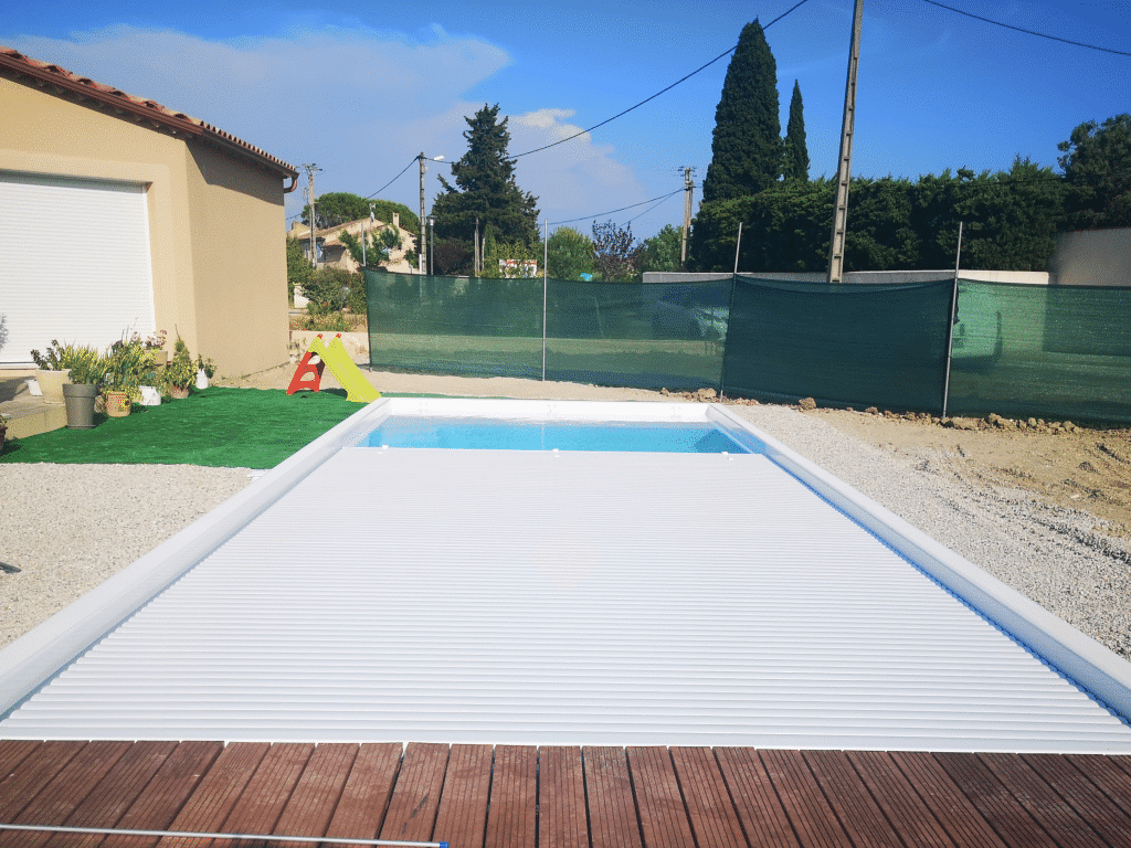 Protected pool in winter